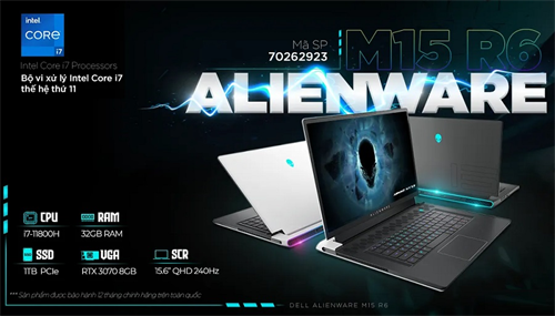 Laptop Dell Gaming Alienware M15 R6 i7 (70262923)